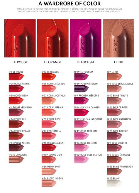 ysl red lipstick 01|YSL lipstick color chart.